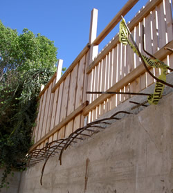 Non-compliance Retaining Wall and Fence